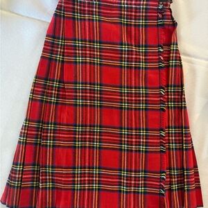 Lord & Taylor Red Tartan Kilt. Size 8